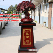Hotel office Hotel shop opening gift floor decoration Lucky tree Fortune tree potted resin crafts