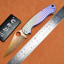 Spider C81 sharp folding knife outdoor carrying fruit knife high hardness Austrian M390 powder steel DLC knife