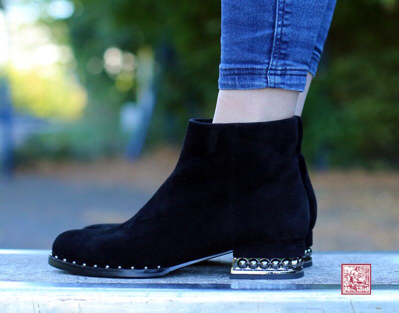 35 Break Code Special Snatched wide last G version of refined pearls heel German KUFENBERG 5-7301 with short boots