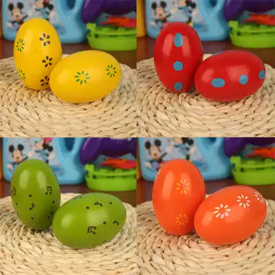 Orff percussion instrument children colorful wooden sand egg sand ball sand hammer infant sound early education toy single