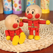 Wooden bun Superman joint variable Children cartoon doll Boy educational toy robot Single price