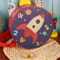 ORF musical instruments Children drumming drum playing toys Hand beat drum Snare drum Waist drum Baby music drumming drum Adjustable strap