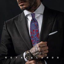 Royallords to Tibetan level * wine red Paisley patterned retro genuine silk weaselly tie male Korean version Z560