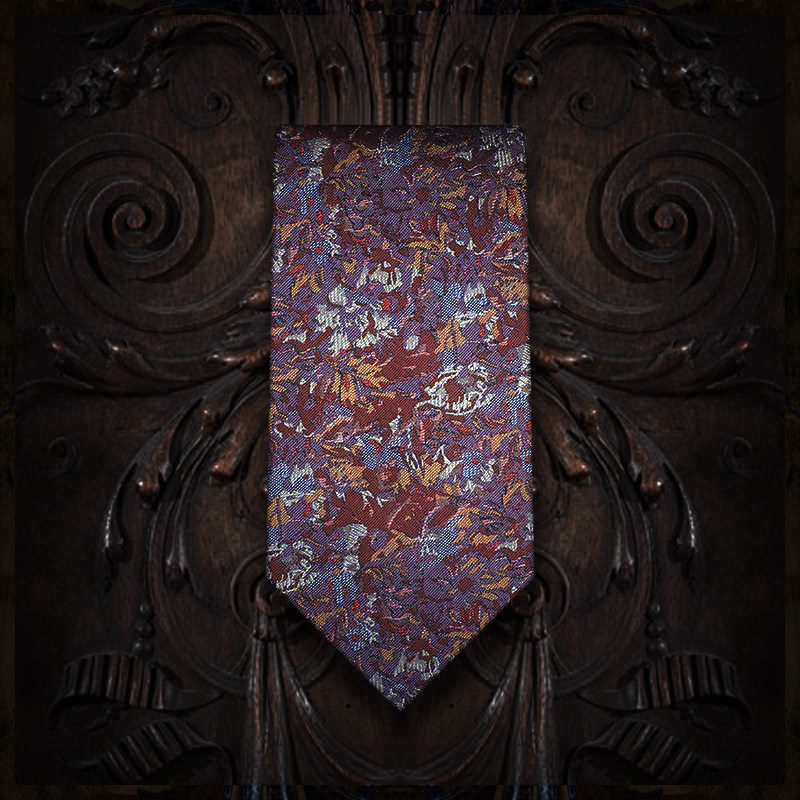 (Swap Season handling) Cindini Men's retro tie in positive fashion Business Patterned Casual Genuine Silk Gift Box Dress