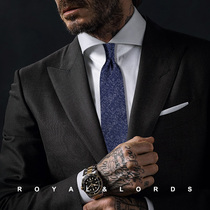 Royallords to Tibetan level * denim blue abstract breaking point color textured retro genuine silk casual tie Korean version Z593