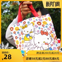  Hello Kitty Hello Kitty cute cartoon student children canvas lunch box bag Lunch box storage hand bag female