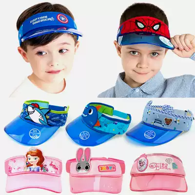 Children's sun hat Korean anti-UV transparent empty hat for male and female students children without top hat adjustable summer