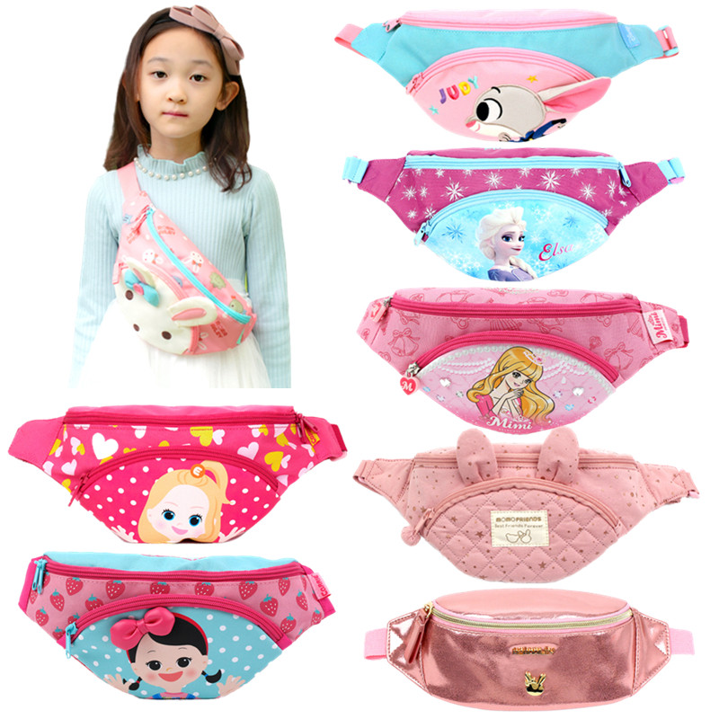 South Korea Winghouse Pink Small Rabbit Children Girls Students Zero Wallets Pocket Skewed Satchel Chest Bag