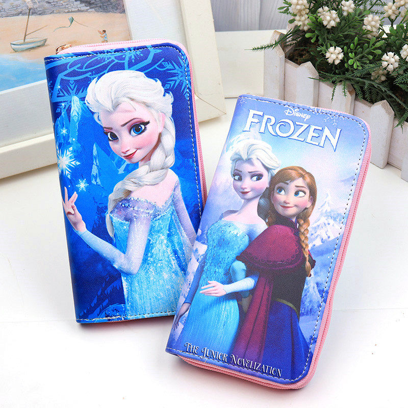 Children Zero Wallet Han Edition Cartoon Princess Cartoon Princess Cute Little Girl Laced Long Version Wallet Student Card Bag Girl Money Clip