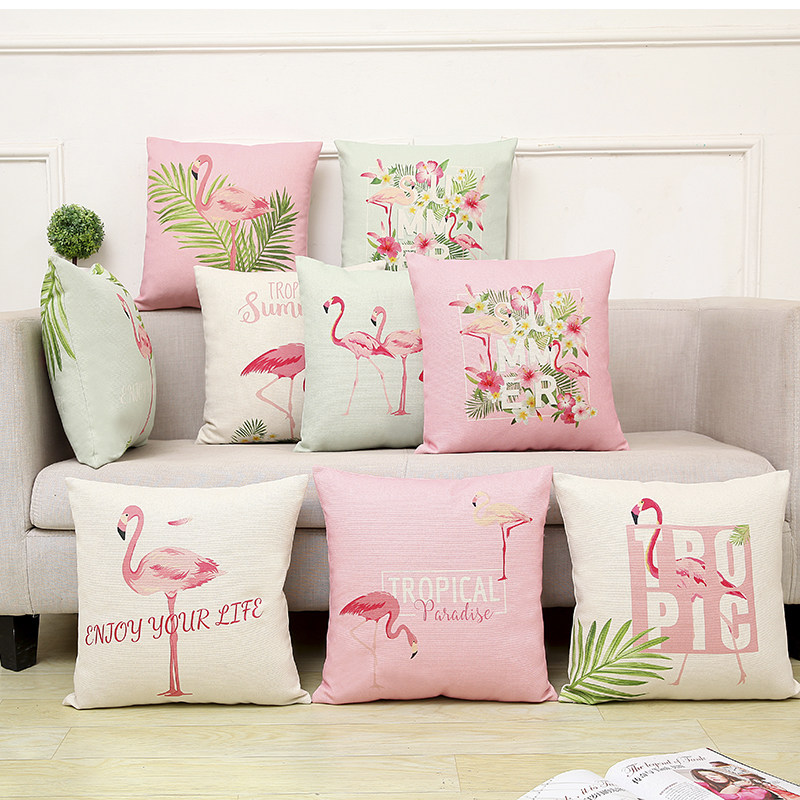 Minima small frescoed flawless cotton linen cushions cloth Sofa Cuddle headbed headrests Pillow Comfort Waist Pillow Hotel Waist Rest