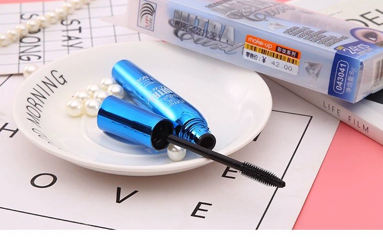 Hàng hóa nội địa giá rẻ bob mascara dày ba chiều dài dày dày uốn cong không thấm nước kéo dài không nở hoa chóng mặt với cùng một đoạn - Kem Mascara / Revitalash mascara kiss me màu tím