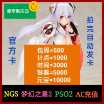 PSO2 NGS Dreamy Star 2 Ac Recharge 1000 1000 2000 2000 5000 5000 10000 10000 Carmione Automatic