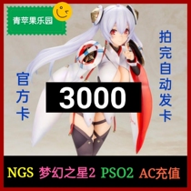 PSO2 NGS dreamy star 2 ac recharge 3000 points with carmied automatic hair