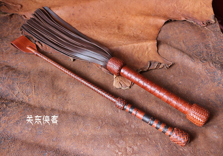 Light and luxurious straight sets of manual tunes to whip up the east man's hand leather whip (subject to customisation) - Taobao