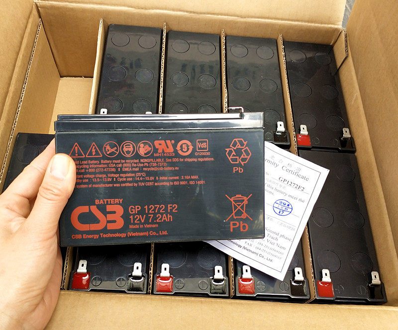 Lead-acid storage battery CSB GP1272 F2 F2 2AH 2AH UPS battery elevator fire hydrant battery