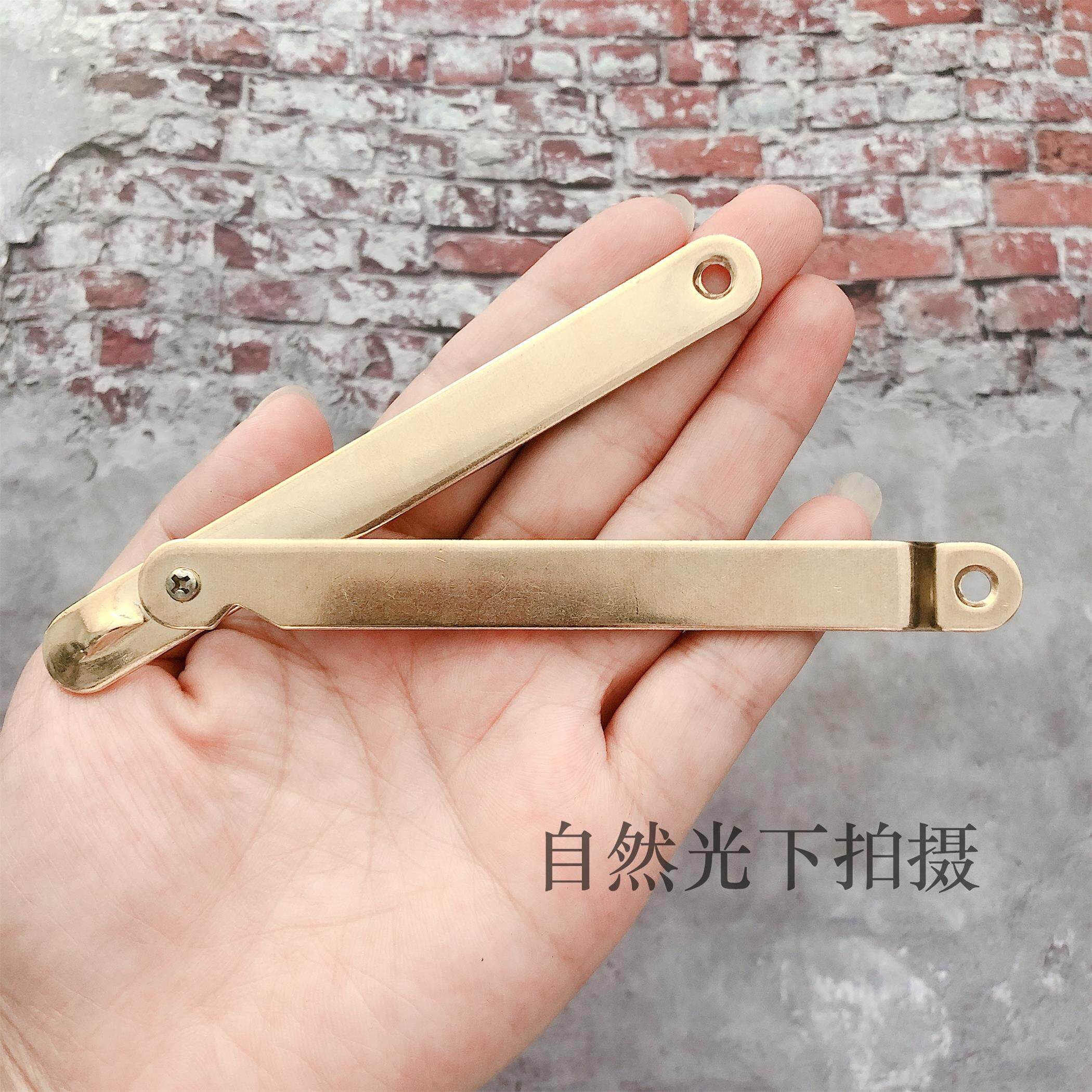 Brass Zhangwood case cabinet door branch telescopic rod drawer box Qijin bracket Chinese imitation antique solid wood furniture with hinges