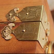 Camphor wooden box copper corner protector L-shaped angle code right angle connector Chinese antique jewelry box wooden box edging guard accessories