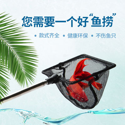 Special fish and shrimp catching net for fish tanks, telescopic stainless steel hand-drawn net, crystal shrimp net, 3D stereoscopic handmade shrimp catching and fishing