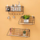 Dormitory wall storage rack without punching bedroom bedside wall-mounted wall hanging basket living room wall storage shelf