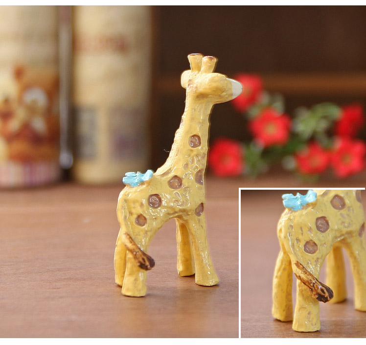 Zakka tạp hóa nhựa hươu cao cổ dễ thương hươu trang trí nhà trang trí trang trí quà tặng đạo cụ hình ảnh trang trí nhà ngày tết