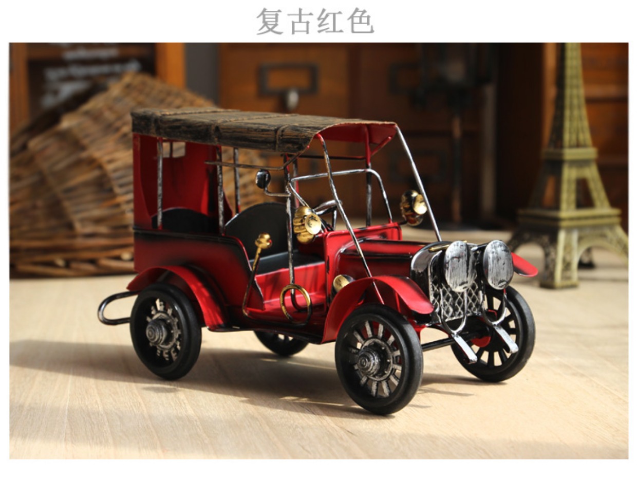 Retro mẫu xe cổ điển phụ kiện nhà sắt Xe rượu tủ trang trí đồ trang trí phòng khách hàng thủ công đồ nội thất trang trí phòng khách nhà ống