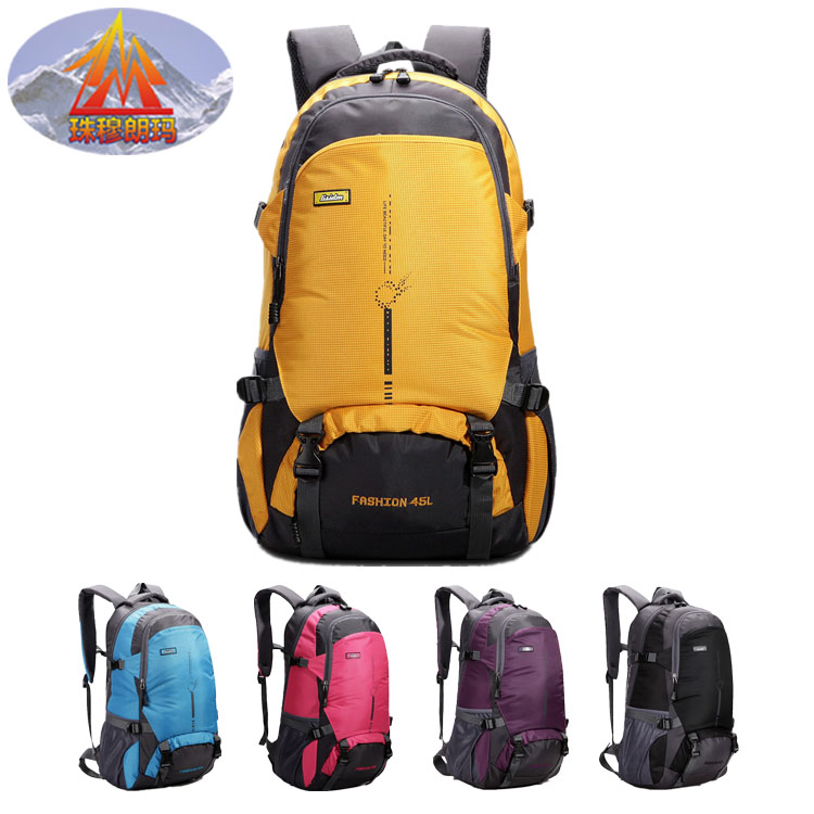 Outdoor large capacity mountaineering bag Travel bag Men's and women's shoulder bags Waterproof travel camping hiking cycling bag 45