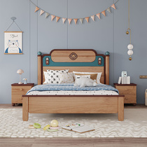 Red sandalwood childrens solid wood bed for primary school students 1 2 beds for boys full solid wood bed for teenagers 1 5 meters boys bed