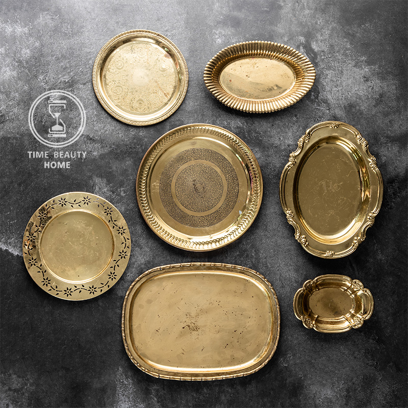 7 16 on the new European antique vintage VINTAGE brass disc photographic decoration furniture decoration software