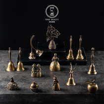 8 14 P group fine European and American brass old items vintage brass bells Western antique collection soft decoration