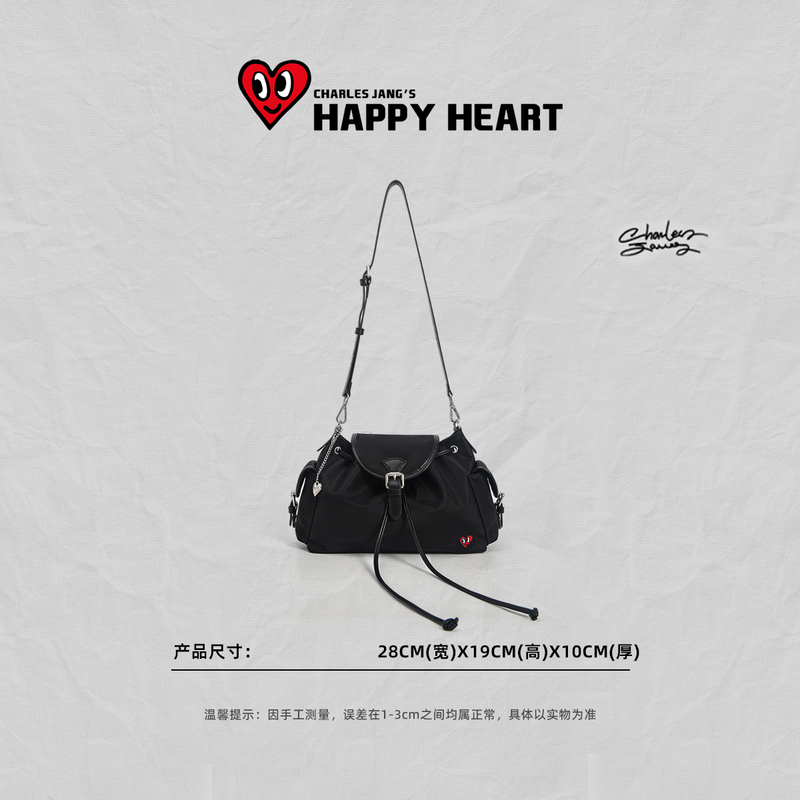 【Beibei & Charles Peach Heart】Vintage Tote Bag Fashionable Commuting Versatile Shoulder Crossbody Bag for Women Ch8096