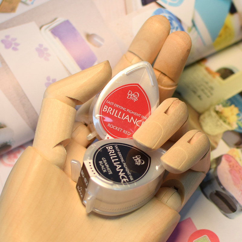 Japanese Moon Cat Imported Water Drop Paper With Pearlescent Indidae BD Paper Art Hand Ledger Rubber Stamp Moon Cat Pearl Print