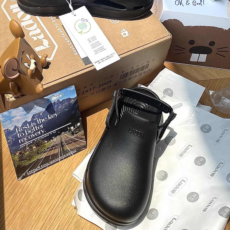 Ladoll Arch Support Shoes Waterproof Birkenstock Shoes Comfortable Thick-Soled Outdoor Casual Beach Chef Shoes