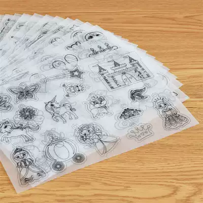 Printed slices, heat shrinkable pieces, semi-finished products, diy three-dimensional heat shrinkable pieces, hanging jewelry, graffiti, creative color matching, heat shrinkable