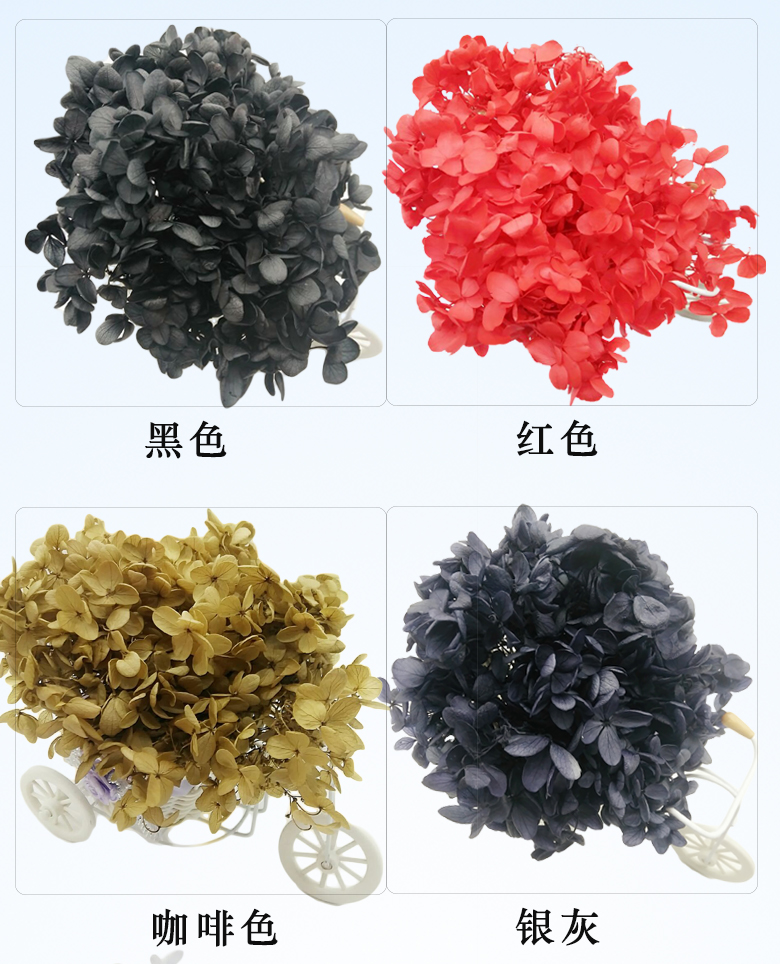 Hoa vĩnh cửu hoa cẩm tú cầu khô tự làm vật liệu gói vòng nhẫn hộp vòng hoa treo xe hoa tươi thật cô dâu cô dâu - Nhẫn nhẫn bạc nữ