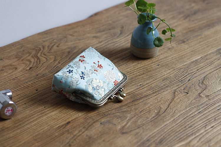 Túi xách Dumbhand Bản gốc và gió hoa thổ cẩm damask sườn xám ly hợp túi retro miệng vàng đồng xu ví nhỏ clutch nam
