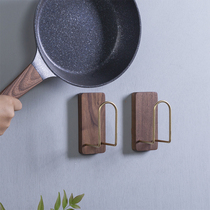 Kitchen rack pot lid rack pot rack chopping board storage rack cutting board chopping board storage rack wall-mounted black walnut