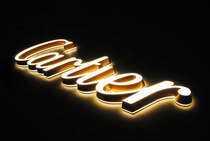 Luminous letters customized advertising door head production sign front mini resin stainless steel acrylic edgeless back luminous