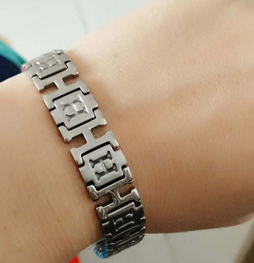 Trendy Men's Titanium Steel Hands Fashion Healthcare Radiation-proof Germanium Hands H Style Men's Hands for Boyfriend