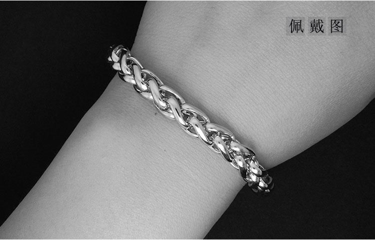Men's and women's fashion titanium steel keel hand chia tide jewelry titanium steel bracelet couple hand chisel 19CM21CM for men and women