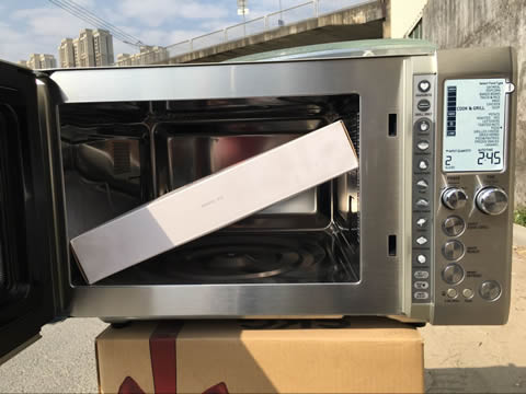 Lò vi sóng Breville25L bên trong và bên ngoài tất cả các loại thép không gỉ có chức năng nướng với khay nướng hiển thị lớn lò nướng hàn quốc