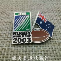 Rugby World Cup Countdown 400 Days Whistle Badge Sponsor Australia Airline Aircraft