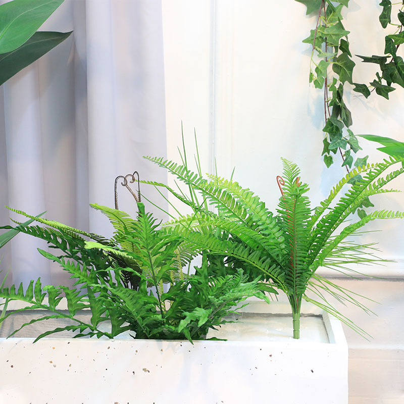Simulation plant feel big fern leaf fern grass leaf wall flower pot soft decoration with Persian fern fake flower accessories