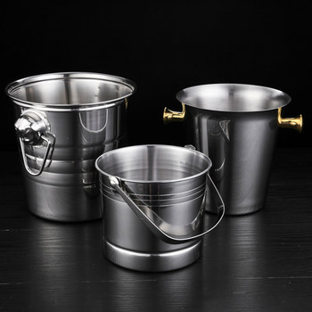 ຂໍ້ສະເໜີພິເສດ tiger head stainless steel bucket ktv champagne bucket red wine spit bucket ice bucket bar bucket beer