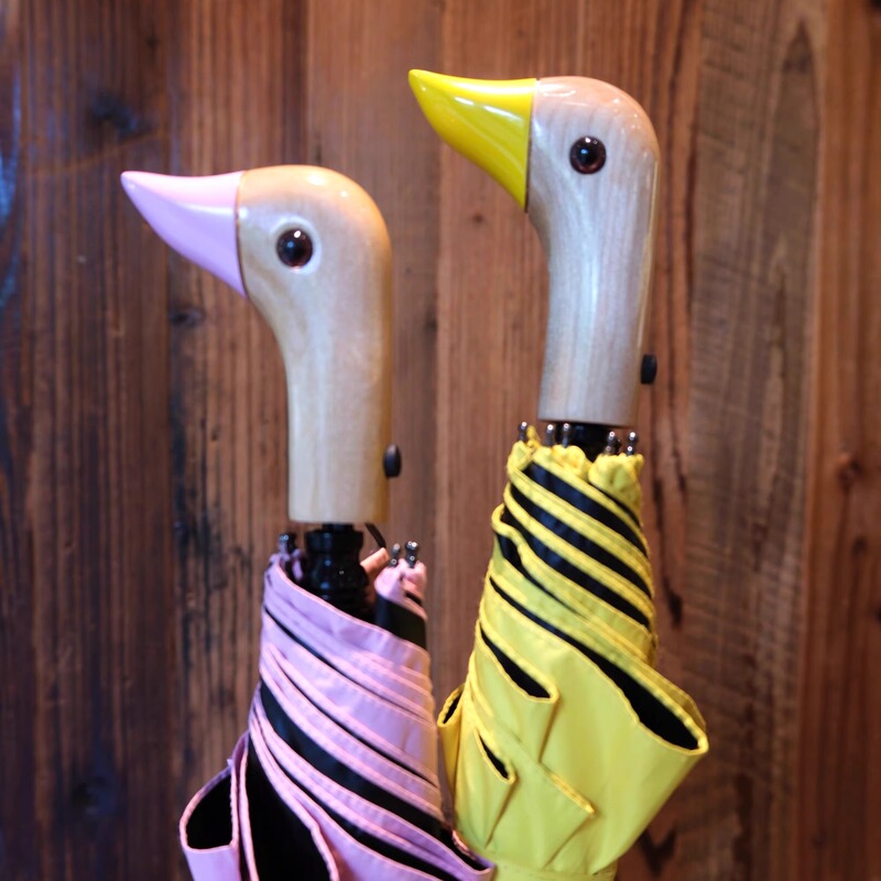 Woolwhisper Cute Duck Head Umbrella Black Coating Sunshade Folding Umbrella ins Wind
