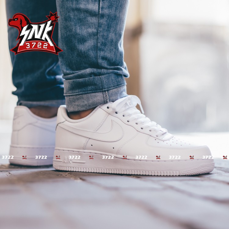 NIKE AIR FORCE 1 AF1 MID toàn màu trắng để giúp giày thông thường 315123-315122-111 - Dép / giày thường giày thể thao gucci