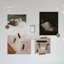 Agan grocery store) retro ins wall stickers small poster simple chic card hand account wall decoration