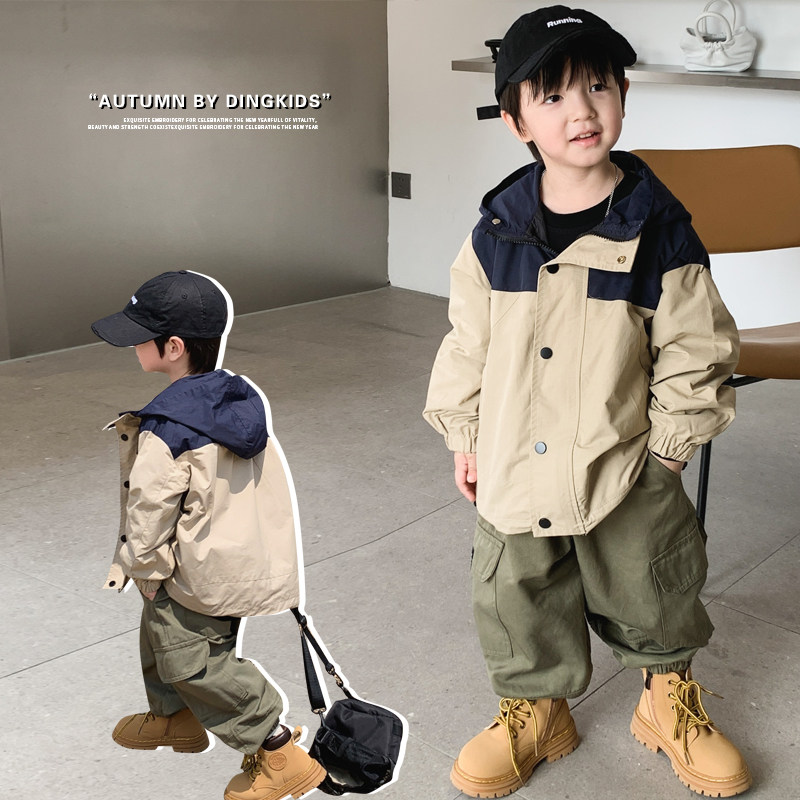 Dingdingjia children's clothing boys' windbreaker 2022 spring and autumn clothing children's autumn jacket handsome windbreaker jacket for big children