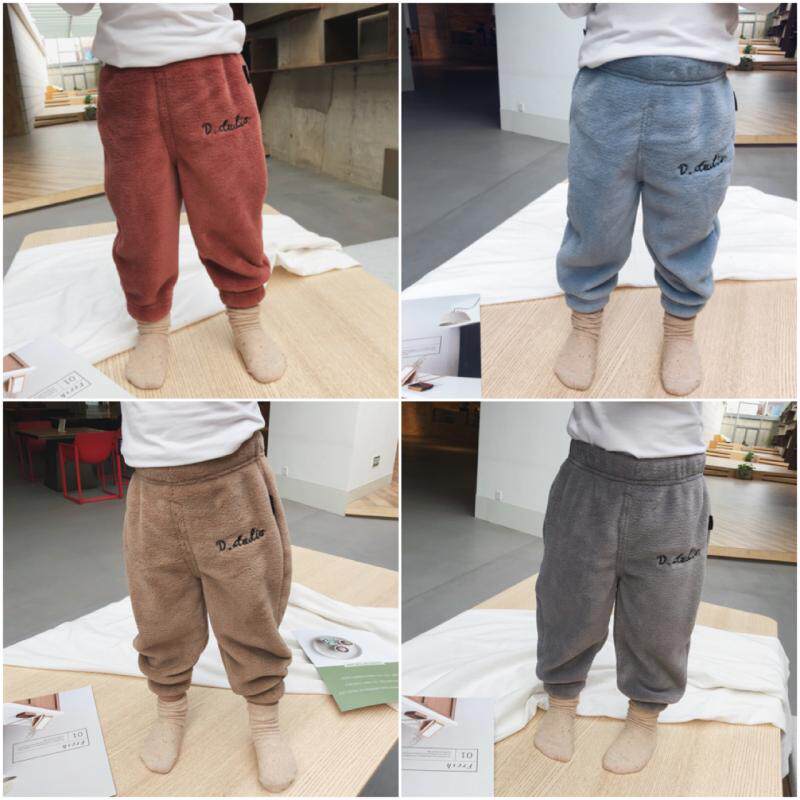 Children's warm pants Ding Dingjia children's clothing 2019 winter new boys and girls plus velvet thickened home pants parent-child warm pants