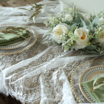  Romantic pastoral French white lace large size ins net red picnic cloth Food photography tablecloth