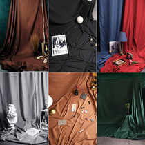  Black gray orange opaque photo background cloth Floral live short video volg photography props hanging cloth